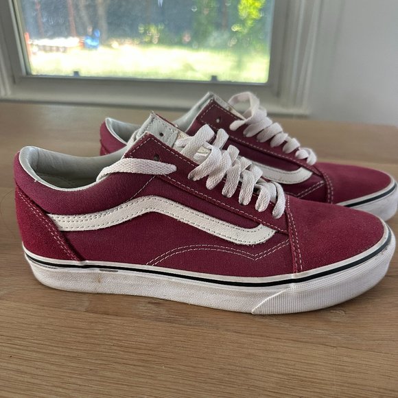 VANS Classic Old Skool - Suede Dry Rose/true white - Women size 8 - Picture 1 of 4